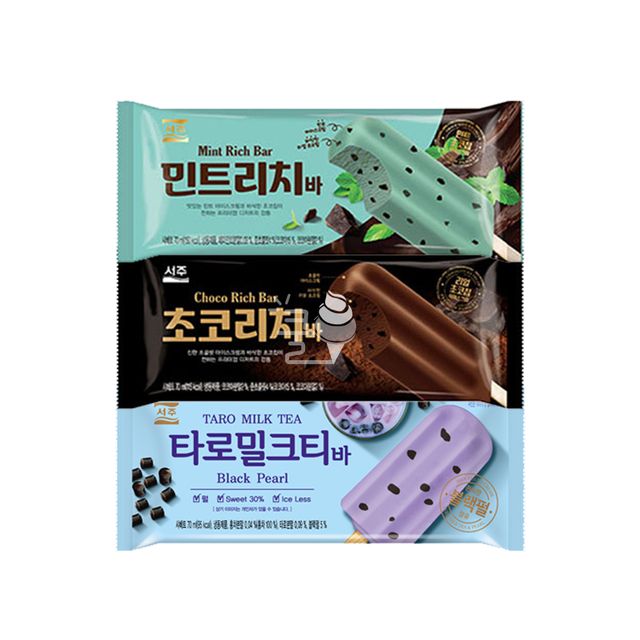 서주 민트리치+초코리치+타로밀크티바 3종 30개 세트