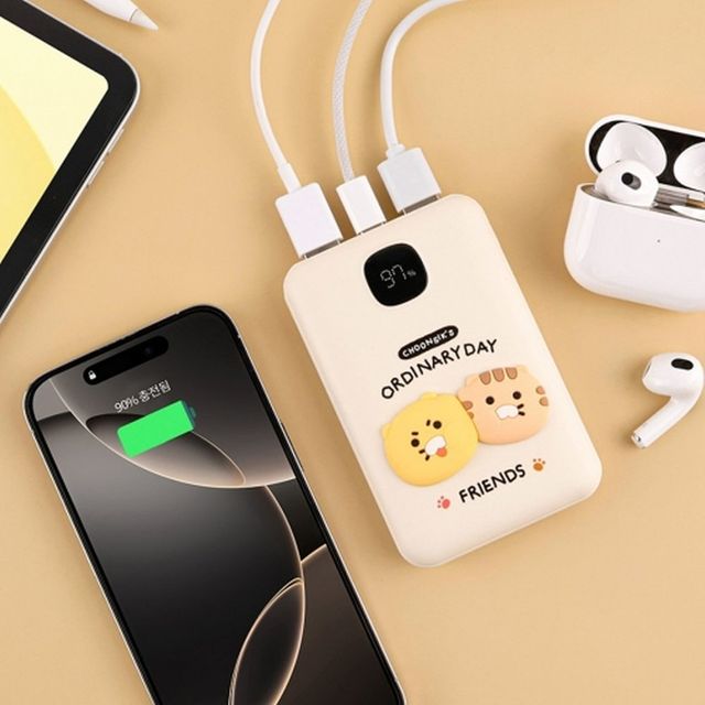 카카오프렌즈 고속충전 보조배터리 아이보리 C타입 10000mAh (1개입)