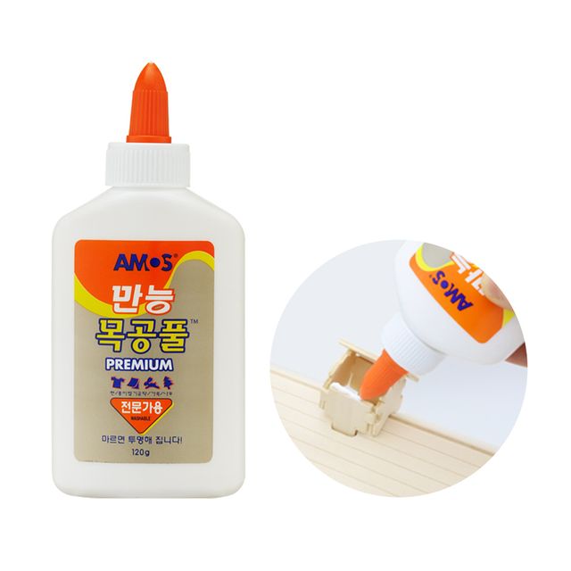 전문가용 만능목공풀 120g AMOS 목공 접착제