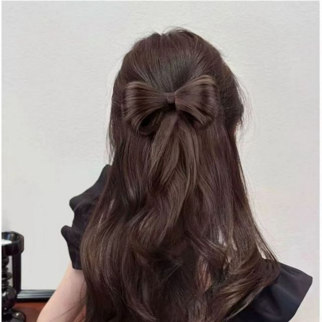 올림머리 포인트 집게핀 헤어 악세사리 뒤꽂이 웨딩촬영용 붙임머리 염색모