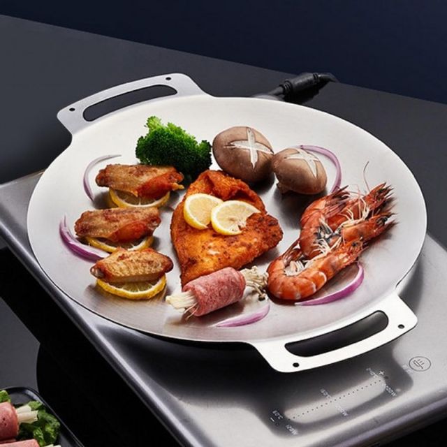 30cm 스텐 가방포함 그리들 손잡이 만능큐 구이팬 BBQ