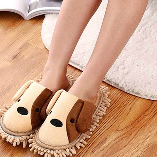 강아지 청소 슬리퍼 탈부착 걸레 슈즈 집청소 아이템