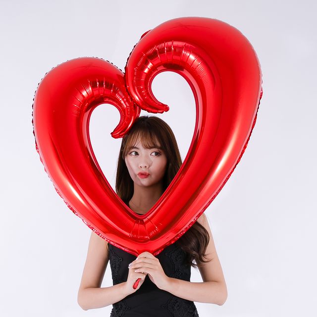 100cm 은박 풍선 하트 패턴 프로포즈 이벤트 풍선장식