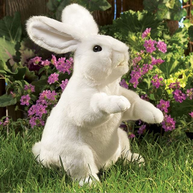 폴크마니스 고급 손인형 서있는 흰토끼 38cm (F2868)