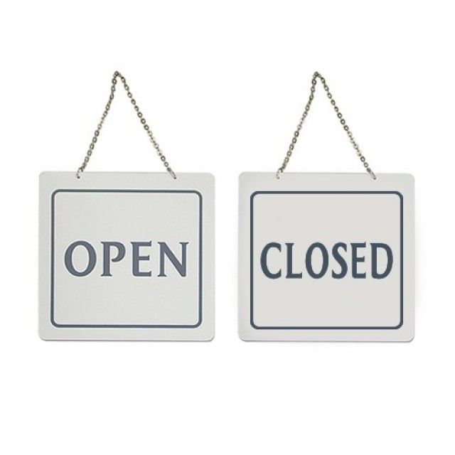 아트사인 양면 OPEN_CLOSED 표지판 7901 200x200mm 정사각형 영업표시