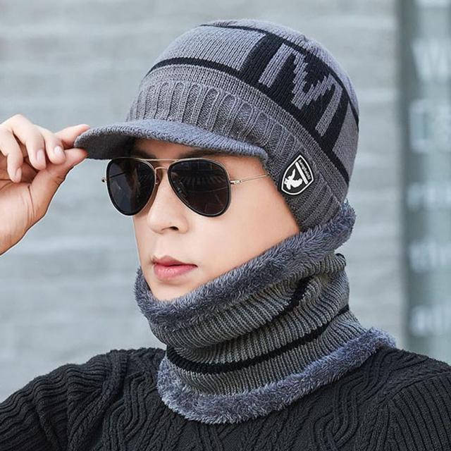 남녀 겨울 챙비니 넥워머 세트 융털 보온 방한 용품