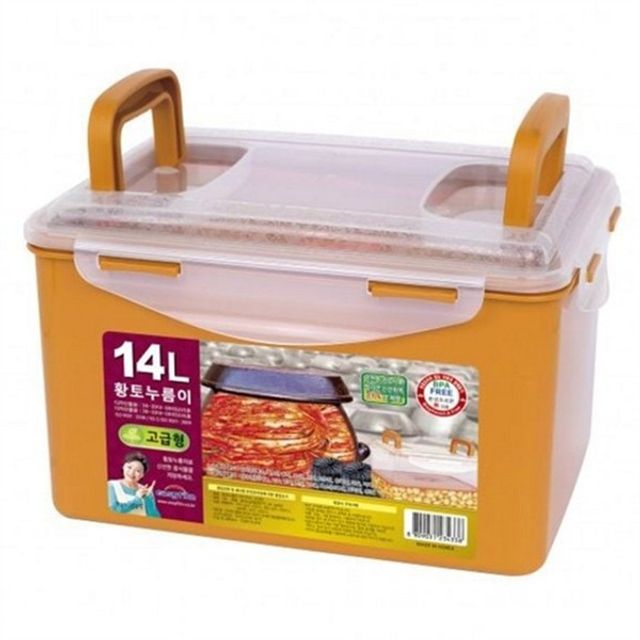 황토 밀폐 용기 김치통 김치냉장고 누름판 대용량 주방 사각 보관 다용도 음식물 식품 정리 음식