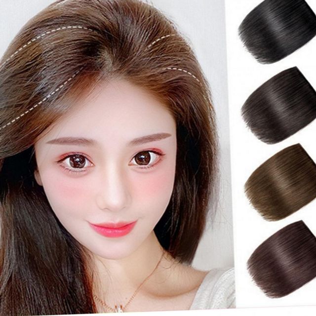 클립형 정수리 앞머리 가발 볼륨 인모 부분 여성