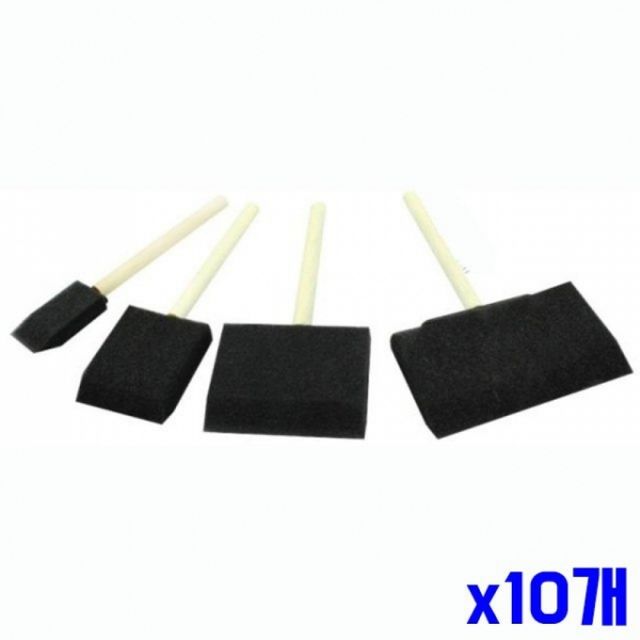 WL 자국 남지 않는 스펀지 페인트붓 4P x10개 폼브러쉬