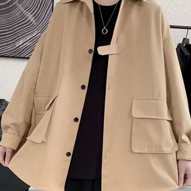남성 오버핏 자켓, 간절기 데일리 루즈핏 캐주얼 재킷