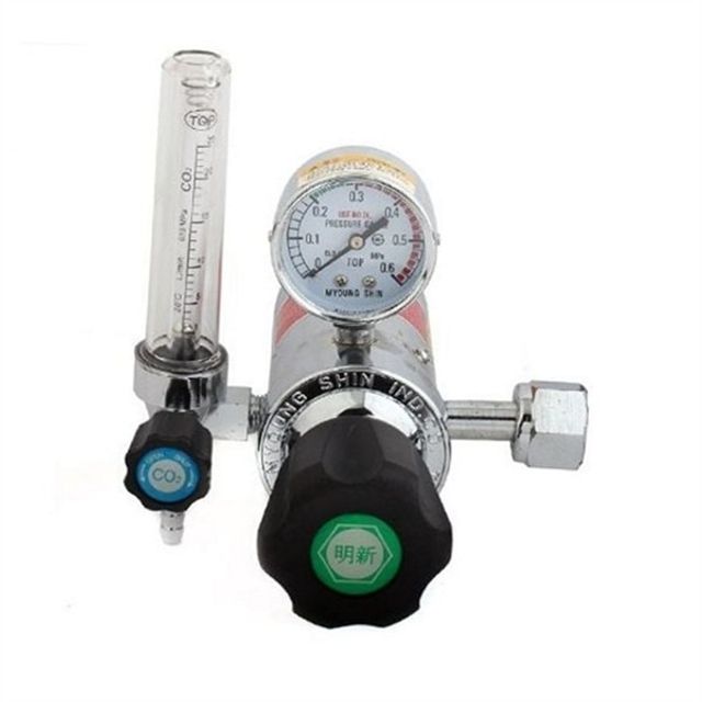 co2 용접 조정기 TOP-R500-2 용접 가스 조절기 산업용 용접용 레귤레이터 압력계 유량계 고압 설비 정밀