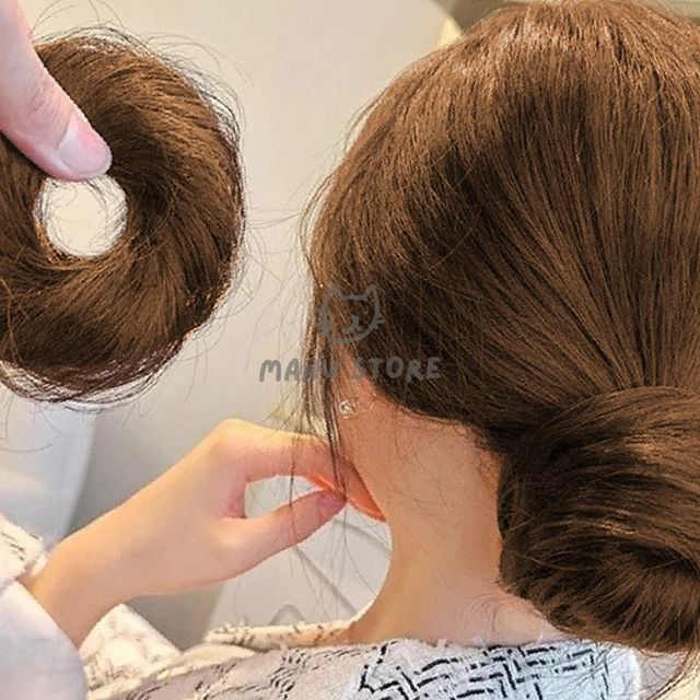 여성올림머리가발 여성가발곱창밴드 올림머리 곱창밴드 가발 라이트브라운