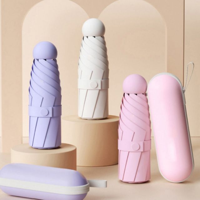 캡슐 파우치 미니 우산 UV 차단 암막 양산 10컬러