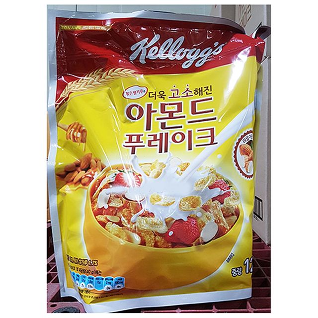 식재료 아몬드후레이크(켈로그 1.2k)X4 - 시리얼과 토핑용 고소한 아몬드 조각