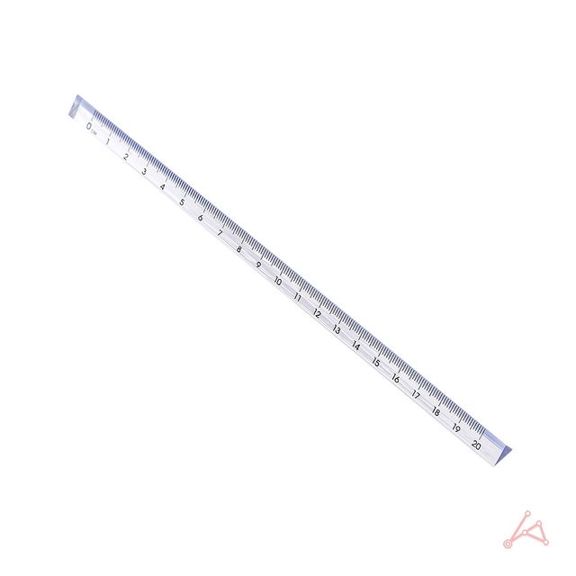 20cm 투명 삼각자
