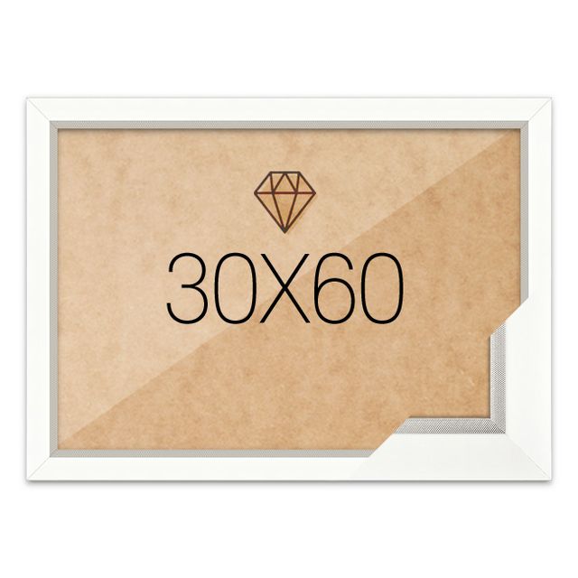 보석십자수액자 30x60 고급형 모던화이트