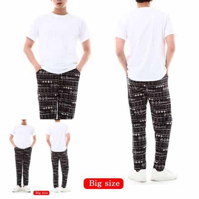 남성용 빅사이즈 9부 아이스쿨바지 BIG 다이아 쿨팬츠 여름코디룩