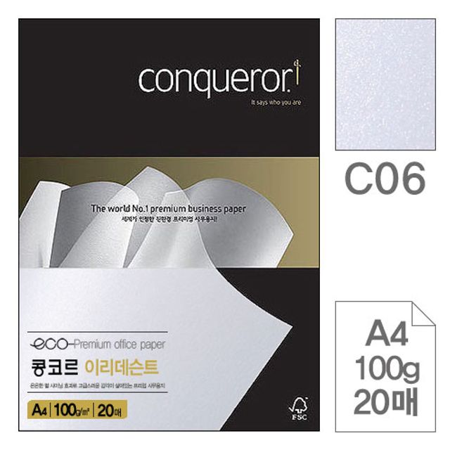 실버펄 A4 컬러복사지 100매, 콩코르 이리데슨트 은은한 펄 감광지