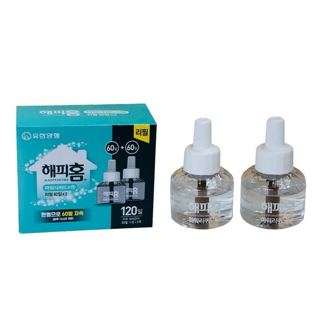 해피홈 모기훈증기 액체형 리필 60일 리퀴드 2병