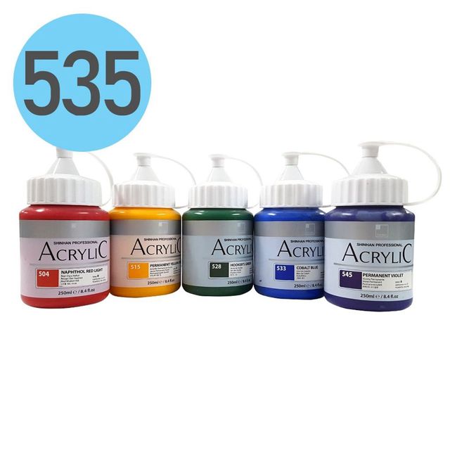 아크릴물감 250ml NO.535 페머넌트라이트블루 1개