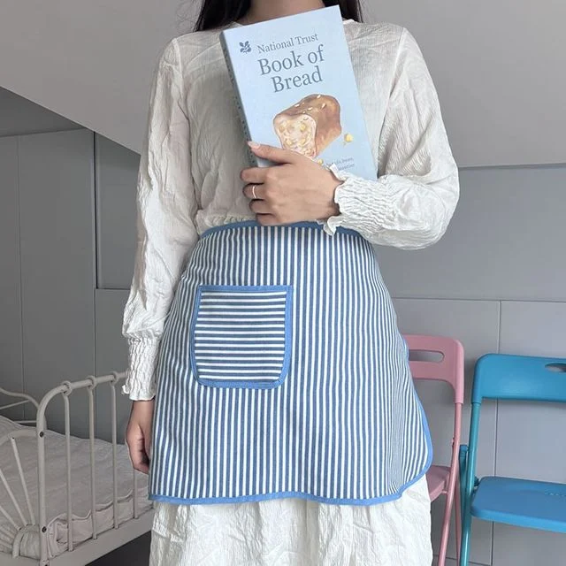 감성 스트라이프 허리 앞치마 타올소재 카페 미용실 공방 식당 주방 유니폼 업소용 작업복