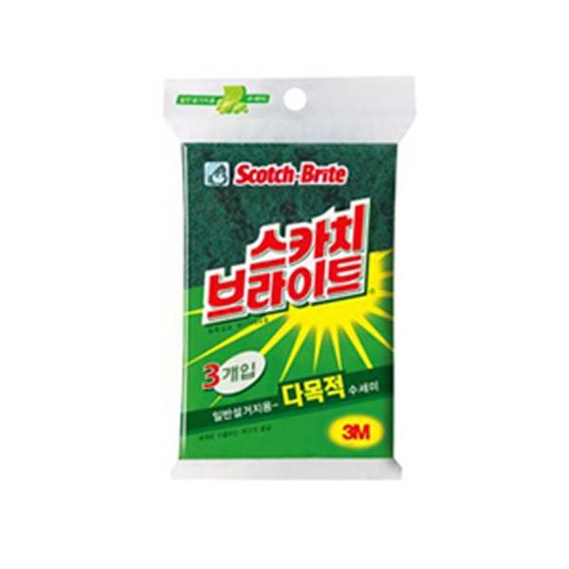 스테인리스 연마 수세미 3종 세트, 싱크대 설거지 청소용
