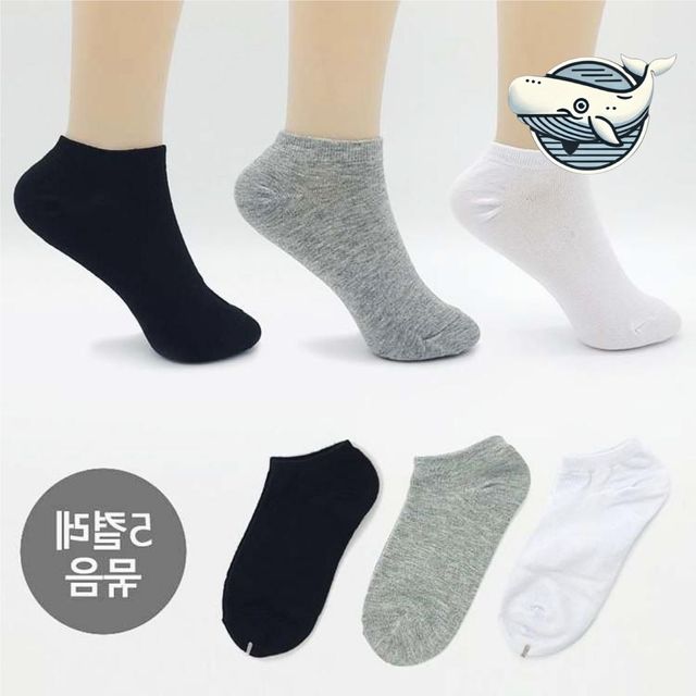 여자 베이직 컬러 양말 5켤레 편안한 양말