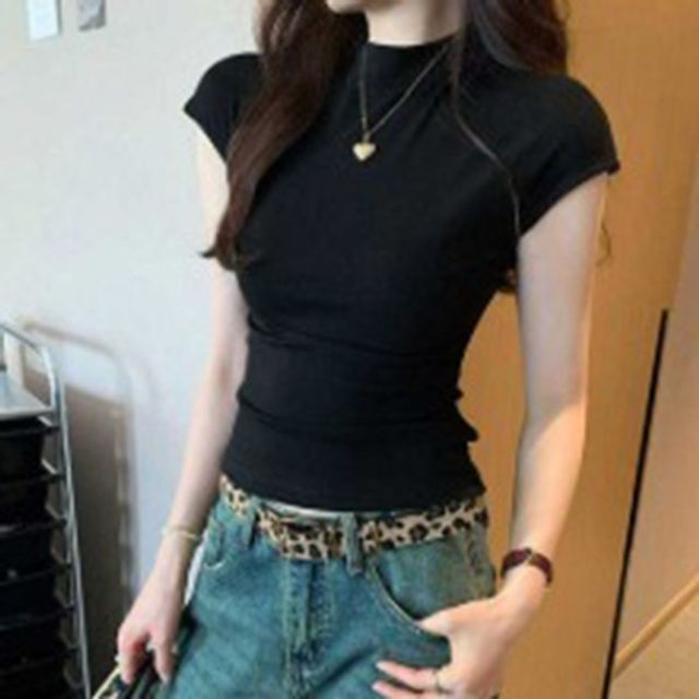 여성 하프티 클래식 소프트라인 클린 무드 반팔 티셔츠