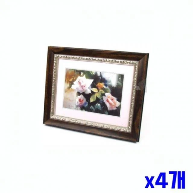 WL 다크우드 원목 액자 19.9x24.9cm x4개 인테리어액자