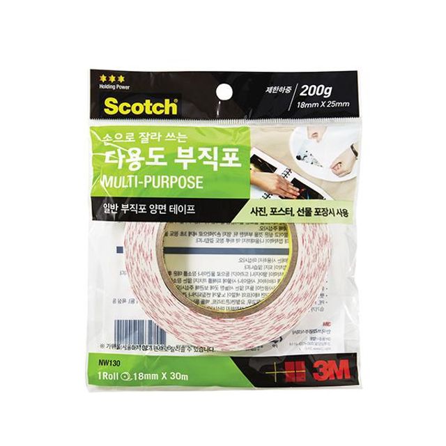 3M 스카치 다용도 부직포 양면 테이프 NW130
