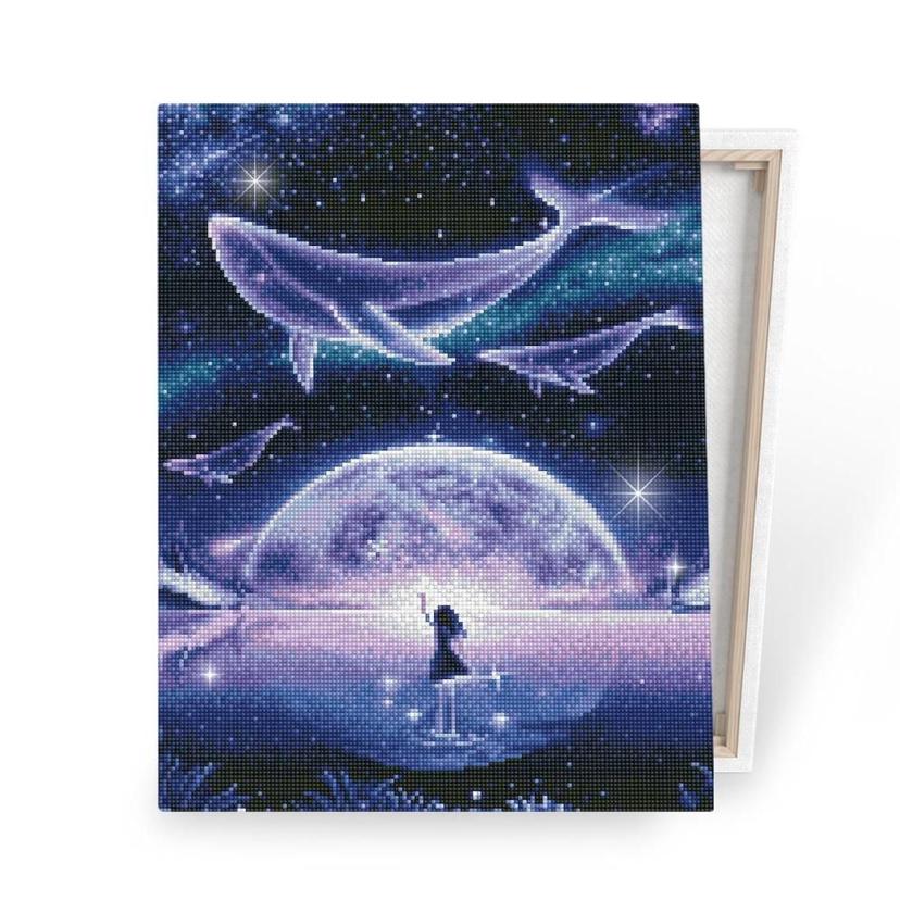 보석십자수 신비한 바다 고래 40X50 DIY 큐빅 자수