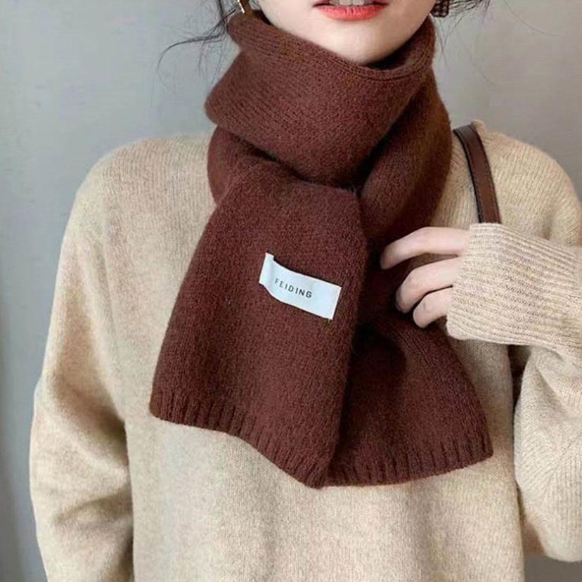 여성 겨울 패딩 자켓 코디용 짧은 머플러 목도리
