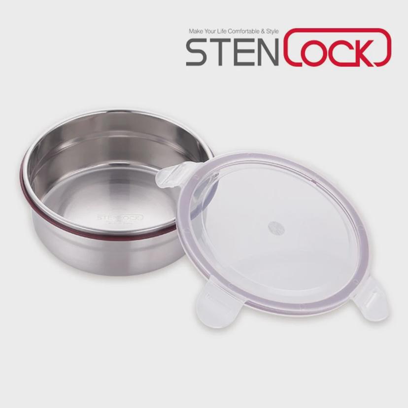 원형 스텐 밀폐용기 700ml - 위생적인 스테인리스 용기