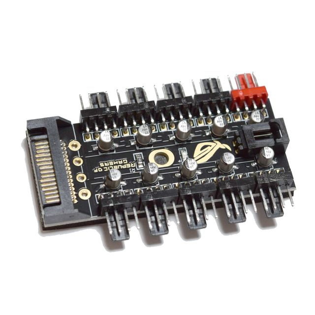 PWM 10분배 팬허브 4P 쿨러 T-PWM-SATA10F