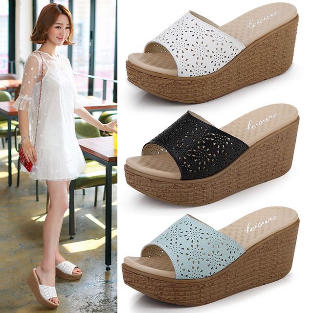 19A6210 웨지슬리퍼 여름 샌들 추천