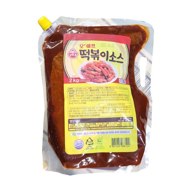 오쉐프 떡볶이 소스 스파우트 2kg | 업소용 떡볶이 양념
