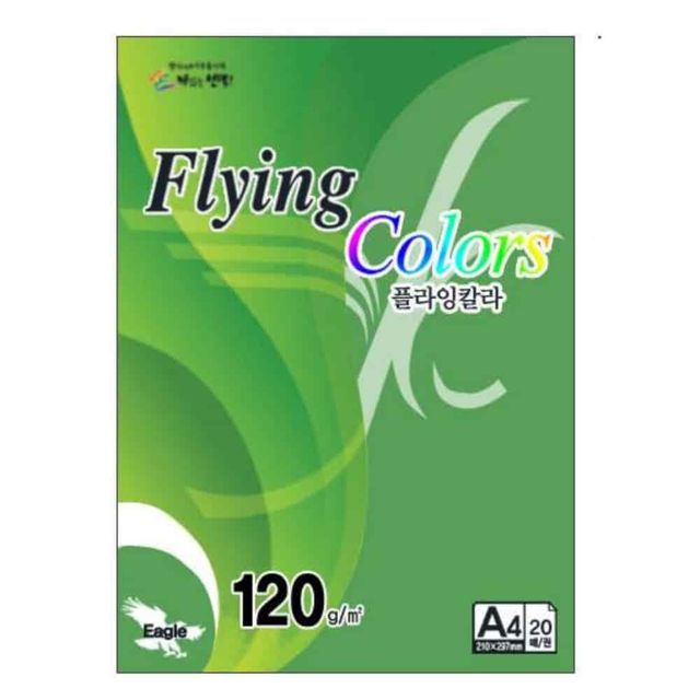 컬러용지 초록색 A4 120g 20매 A4복사용지 A4용지 색상지 고급A4용지