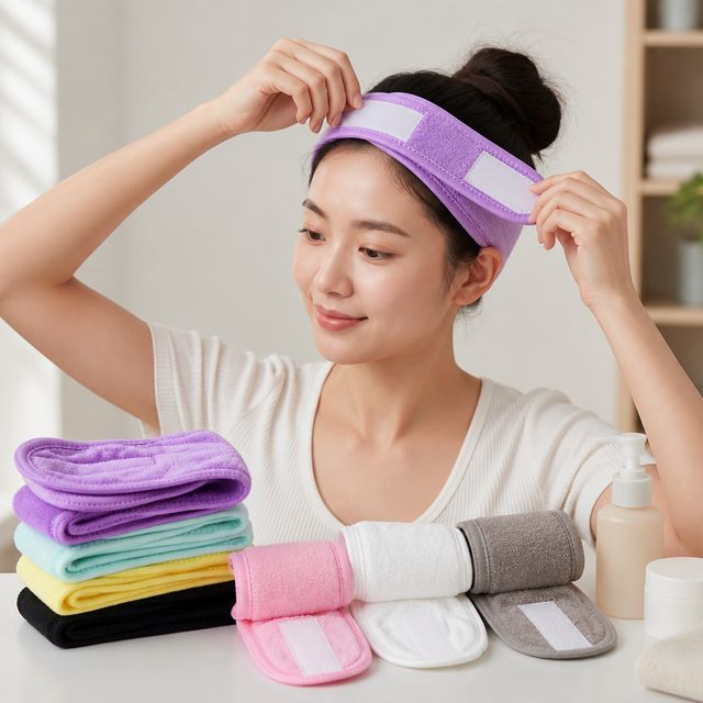 세안밴드 헤어 고정 밴드 메이크업 화장 세수 10가지 색상 극세사
