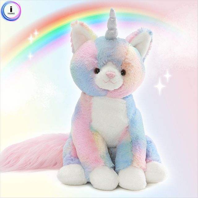 건드 무지개빛 유니콘 고양이 - 색감 풍부한 상상력 놀이 친구