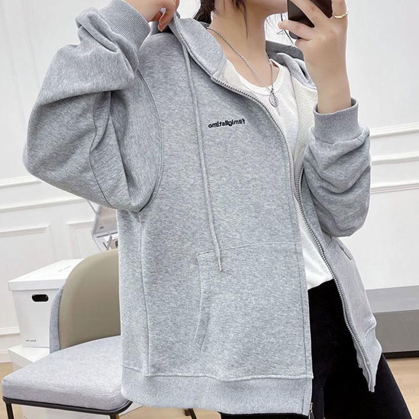 여성용 가을 겨울 기모 후드 집업 자켓 데일리 점퍼