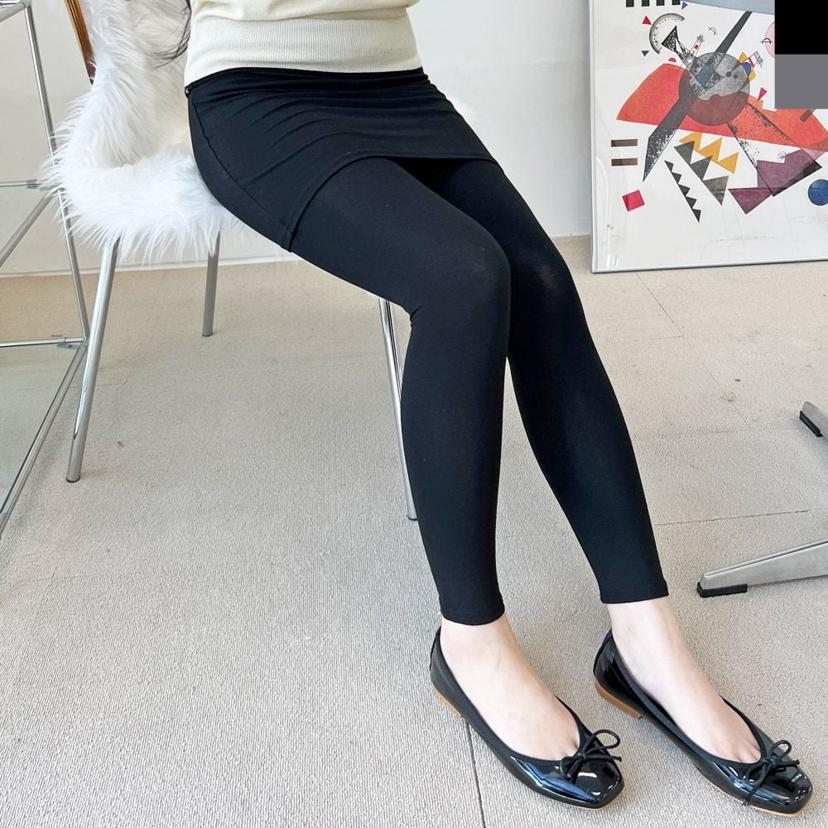 SUU8066 TR스판 데일리 4부 치마레깅스 - 편안한 활동성