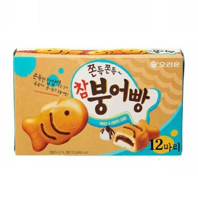 오리온 참붕어빵 12P - 전통 맛의 냉동 간식 붕어빵