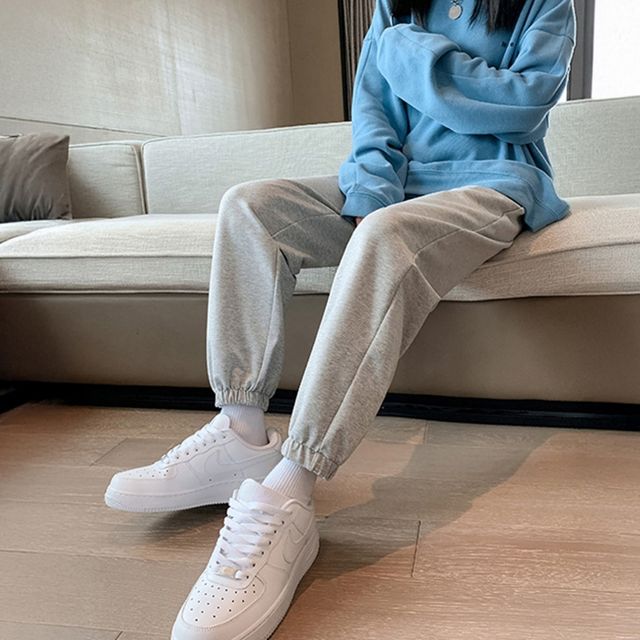 여성 기모 조거팬츠, 캐주얼 데일리 트레이닝 2컬러