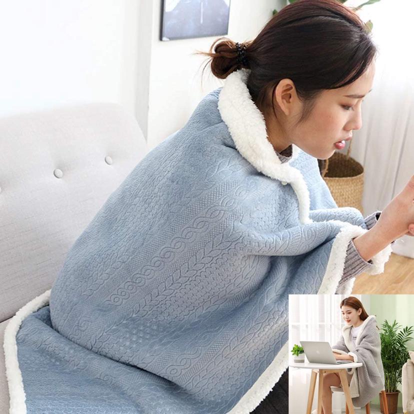 초극세사 2중 양털 담요 무릎 소파 망토 다용도 담요
