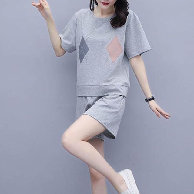 LEA-B556 다이아티 반바지 셋트 패턴 트레이닝복