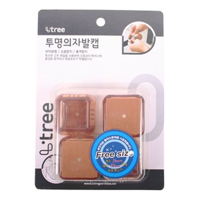 항아리 투명 의자발 캡 4P 35mm 가구 소음 방지