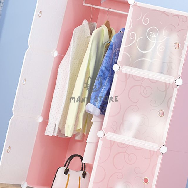 사물함 수납장DIY 선반 옷장 2열4칸