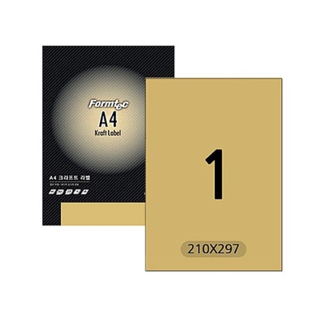 폼텍 LK-3130 크라프트 라벨 1칸-전지 10매 210x297mm