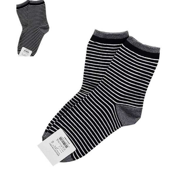 여성용 잔줄무늬 중목양말 여자양말 회회 1켤레 데일리양말 요일양말 여성패션양말 여성삭스