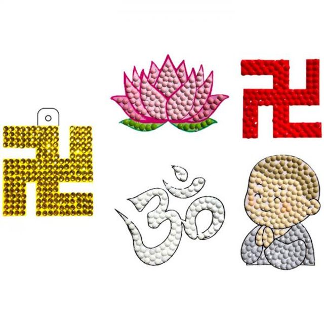 불교 세트 5종 키링 스티커 보석십자수 DIY 키트